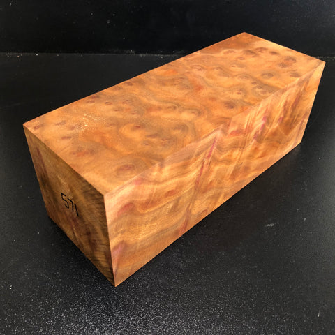 3.5"x3.5"x9" Camphor Burl Wood Spindle Turning Blank (#00571)