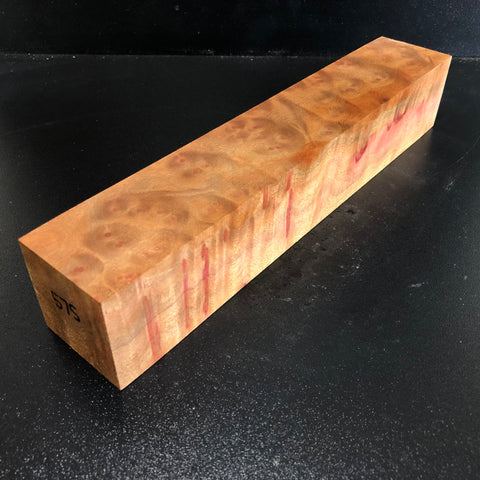 2.25x2.25x12.25" Camphor Burl Wood Spindle Turning Blank (#00575)