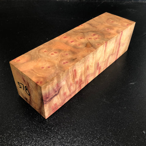 2"x2"x6.75" Camphor Burl Wood Spindle Turning Blank (#00578)