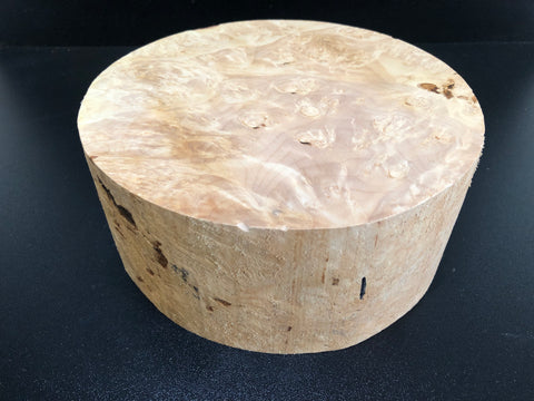 8"x3" KD Maple Burl Wood Bowl Turning Blank (#001)