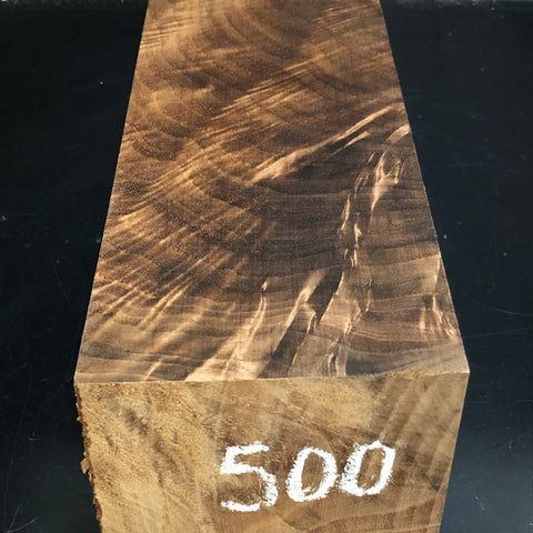 4"x4"x12" KD Figured Walnut Wood Spindle Turning Blank (#00500)