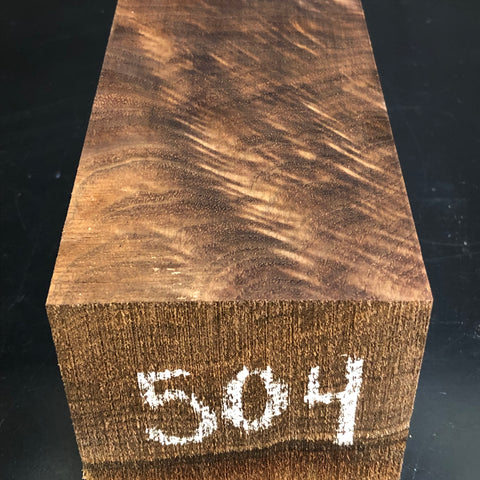 4"x4"x10" KD Figured Walnut Wood Spindle Turning Blank (#00504)
