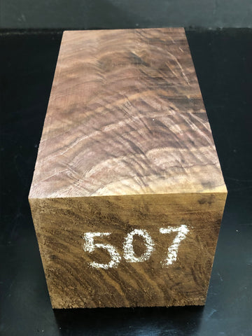 4"x4"x8" KD Figured Walnut Wood Spindle Turning Blank (#00507)
