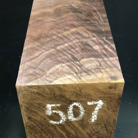 4"x4"x8" KD Figured Walnut Wood Spindle Turning Blank (#00507)