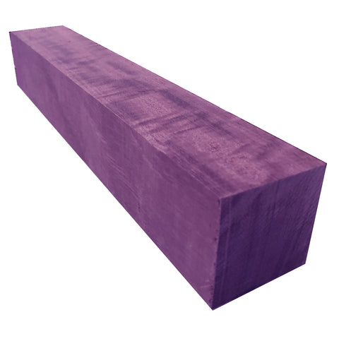 2"x2"x18" KD Figured Purpleheart Wood Spindle Turning Blank