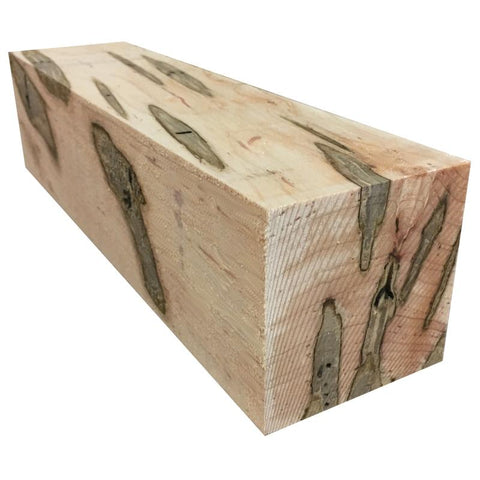 4"x4"x18" KD Ambrosia Maple Wood Spindle Turning Blank