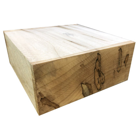 5"x5"x2" KD Ambrosia Maple Wood Square Turning Blank