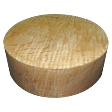 5"x3" KD Curly Hard Maple Wood Bowl Turning Blank