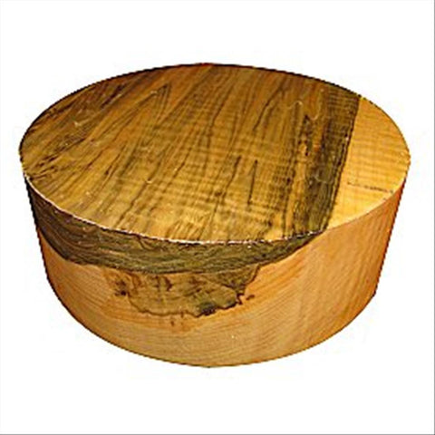 8"x6" Curly Spalted Ambrosia Maple Wood Bowl Turning Blank