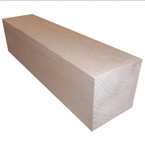 4"x4"x24" KD Soft Maple Wood Spindle Turning Blank