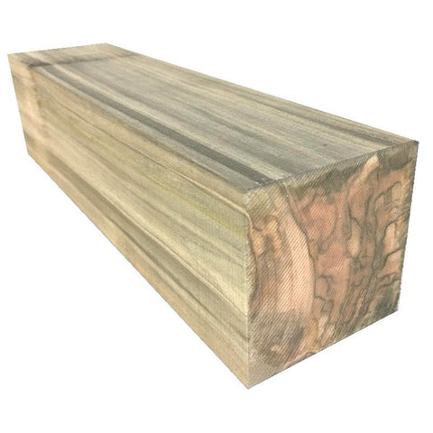 3"x3"x12" KD Spalted Ambrosia Maple Wood Spindle Turning Blank