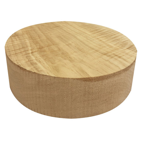 11"x2" KD Curly Soft Maple Wood Platter Turning Blank