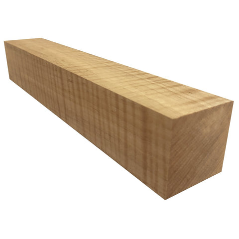 2"x2"x36" KD Curly Soft Maple Wood Spindle Turning Blank