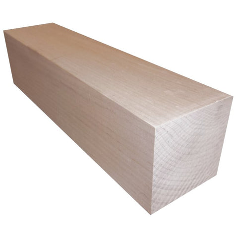 4"x4"x12" KD Hard Maple Wood Spindle Turning Blank