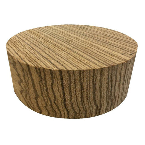 4"x2" KD Zebrawood Wood Bowl Turning Blank