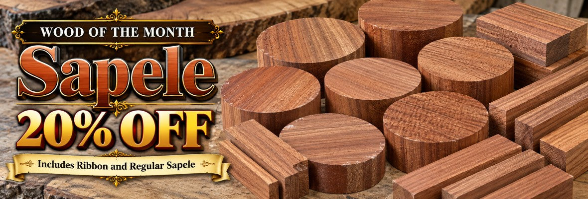 Kiln dried sapele woodturning blanks